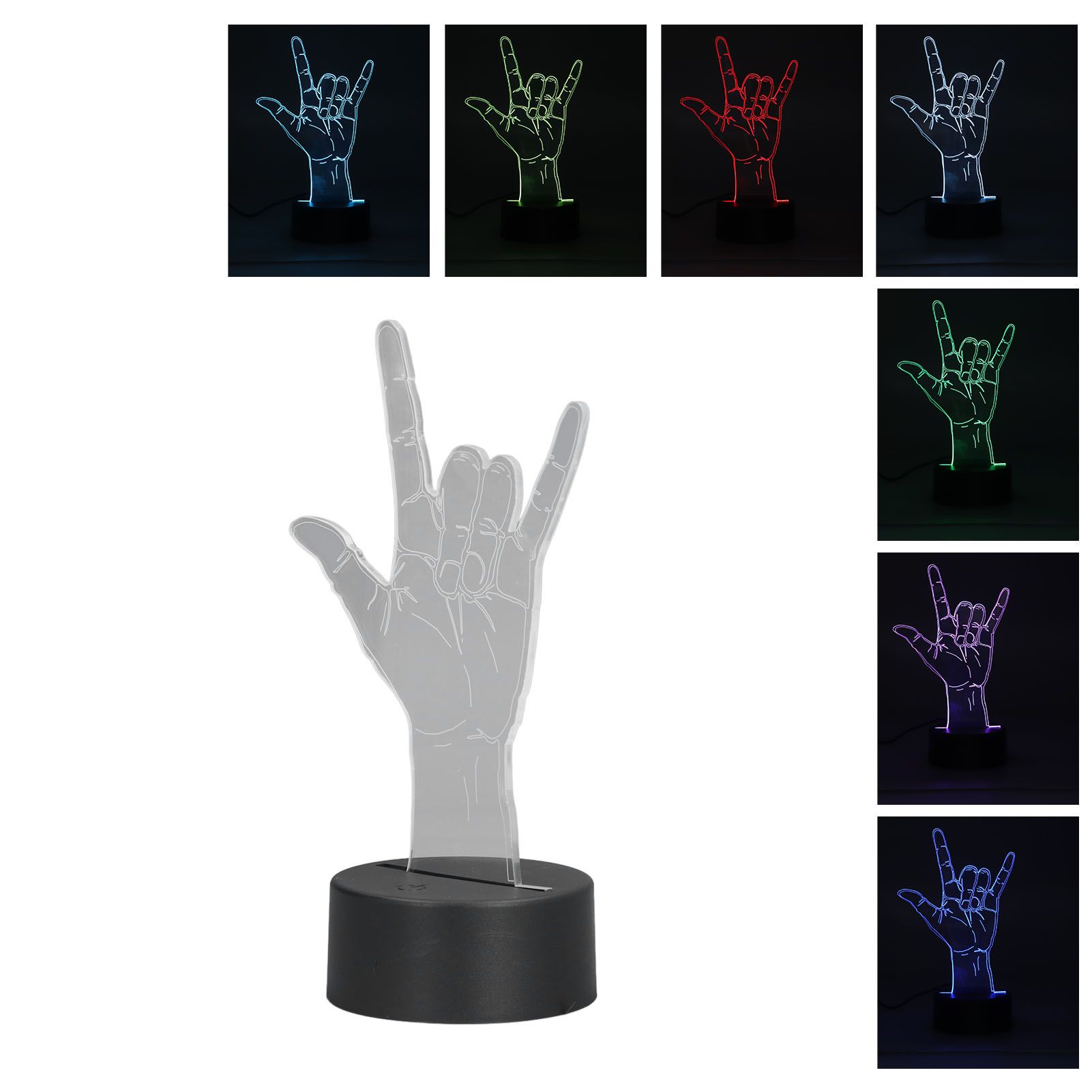 3D Sign Language I Love You Night Light Touch Control Adjustable USB Or Battery Powered Night Light for Valentine's Day — image 5