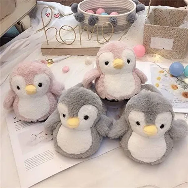 Cute Penguin Plush Slippers for Women, Fun and Cozy Fluffy House Shoes with Soft Cotton Interlayer and Non-Slip Sole, Perfect Gift for US 5-8 — image 2