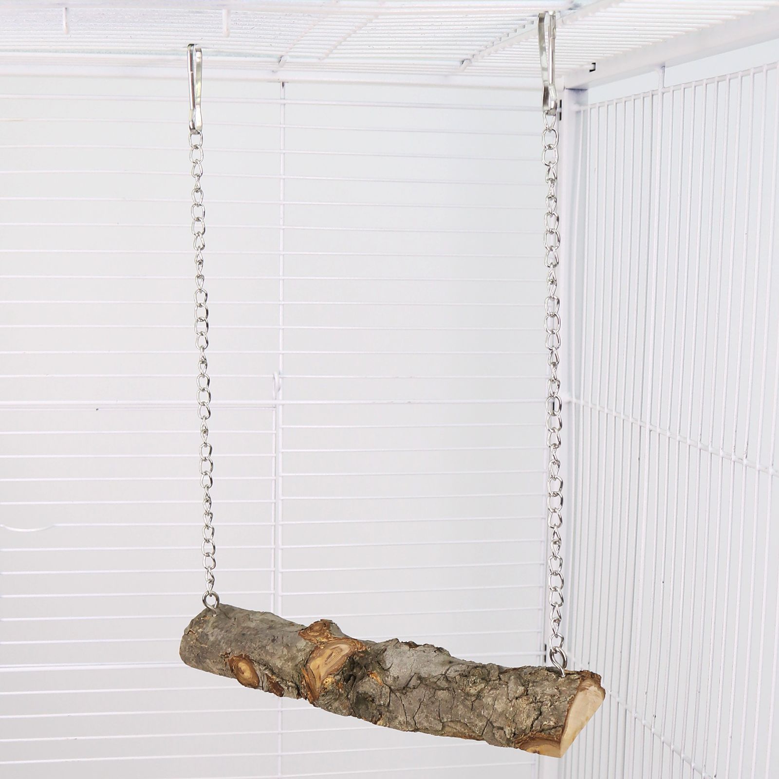 Pet bird swing, parrot cage toy, long tailed parrot, natural wooden swing toy, cockatoo, love bird, canary, small macaw — image 2
