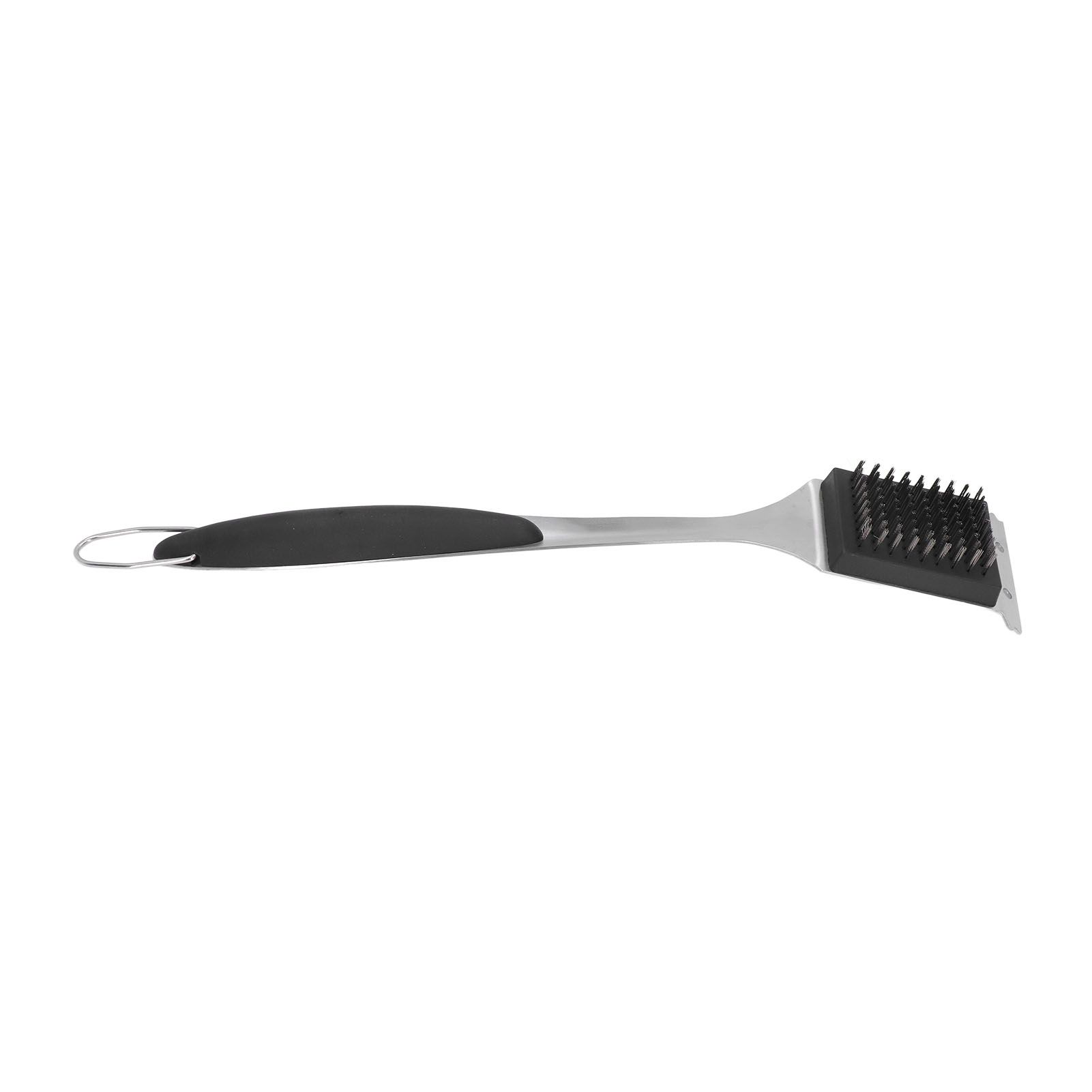 Barbecue Grill Brush Scraper Long Handle Stainless Steel Silver No Scratch Cleaning Portable for BBQ Grilling — image 5