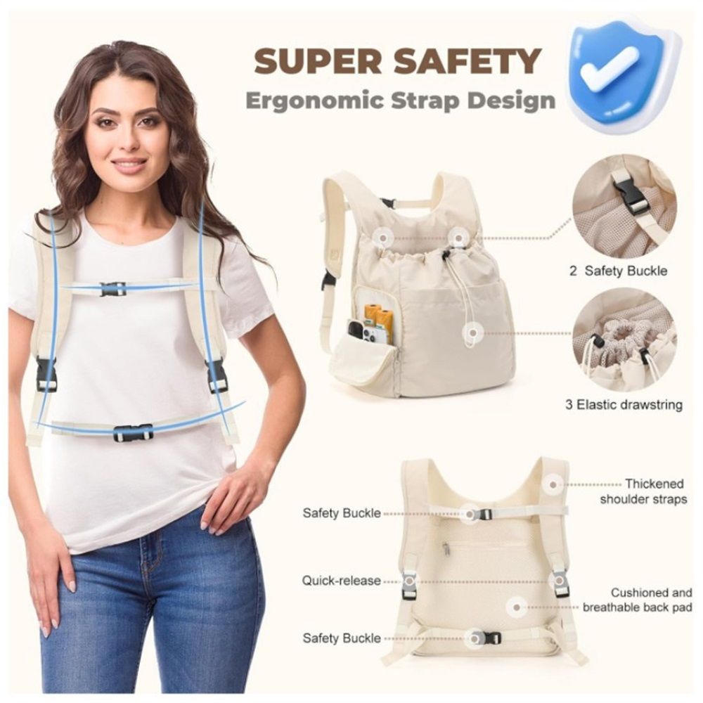 Dog Front Carrier Backpack, Adjustable Pet Dog Carrier Backpack Ventilated Mesh Dog Travel Backpack with Zippered Side Windows for Hiking Traveling for Small โ image 4