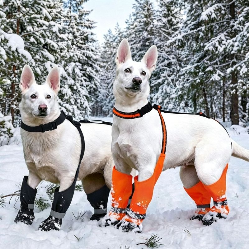 Waterproof Dog Boots With Suspenders, Adjustable Non Slip Paw Protectors For Outdoor Walks, Small To Medium Dogs, Black, Size XS โ image 2
