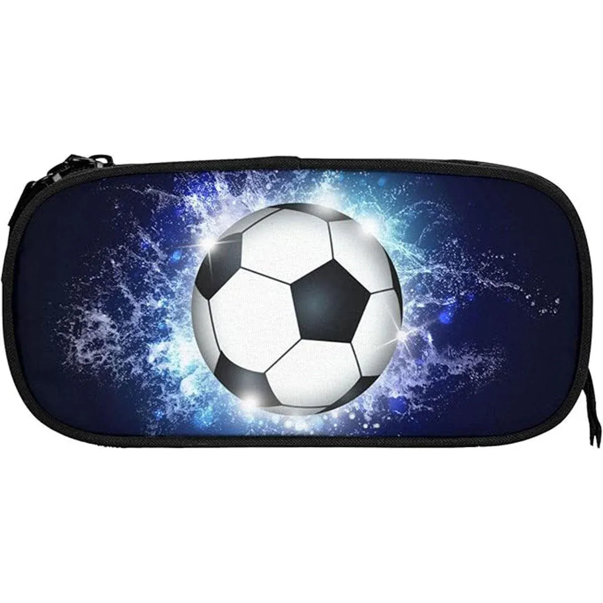 Multifunctional Football Pattern Pencil Case Cartoon Pen Bag for School Supplies — image 6