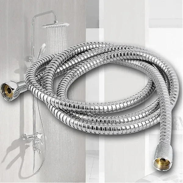 Thick Stainless Steel Shower Hose, 3 m Length, G1/2 Thread, Hand Shower Connection, leak-resistant use, Chrome Finish — image 2