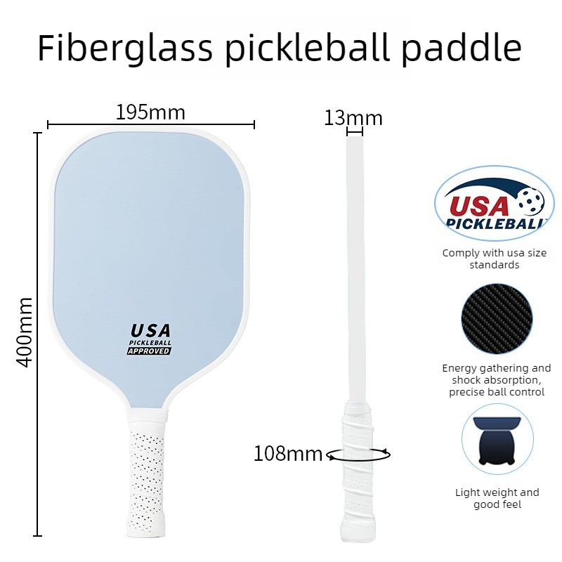 2-Player Pickleball Paddle Set, Durable Glass Fiber Pickleball Racquets with Comfort Grip, Includes 4 Balls & Carry Bag - Green — image 3