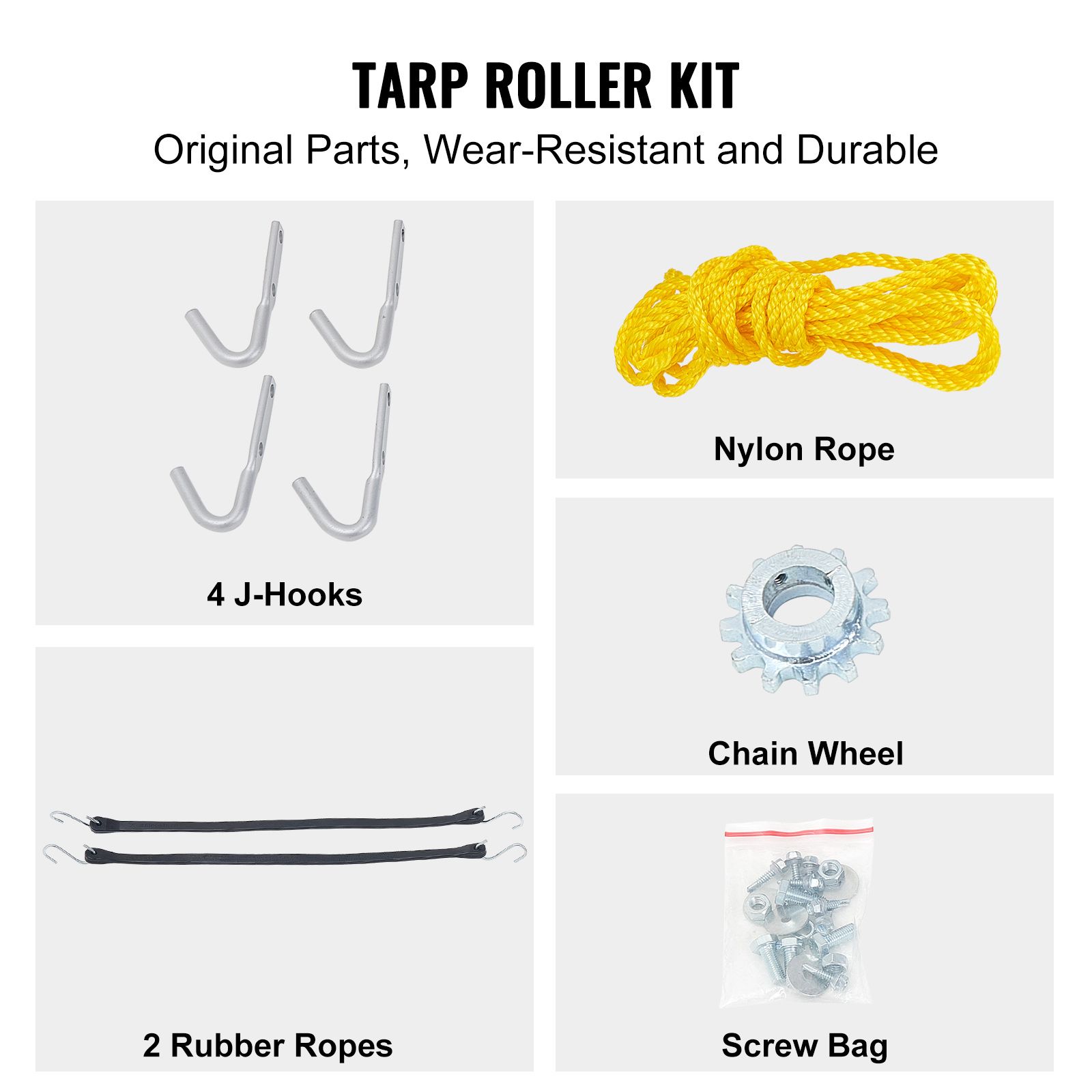 Hand Crank Tarp Roller Kit, 1.6-2.6 m Wide, Aluminum Alloy, Manual Cab Level Dump Truck Tarp Roller with 17.8 cm Sponge-Wrapped Handle, Perfect for Dump โ image 6