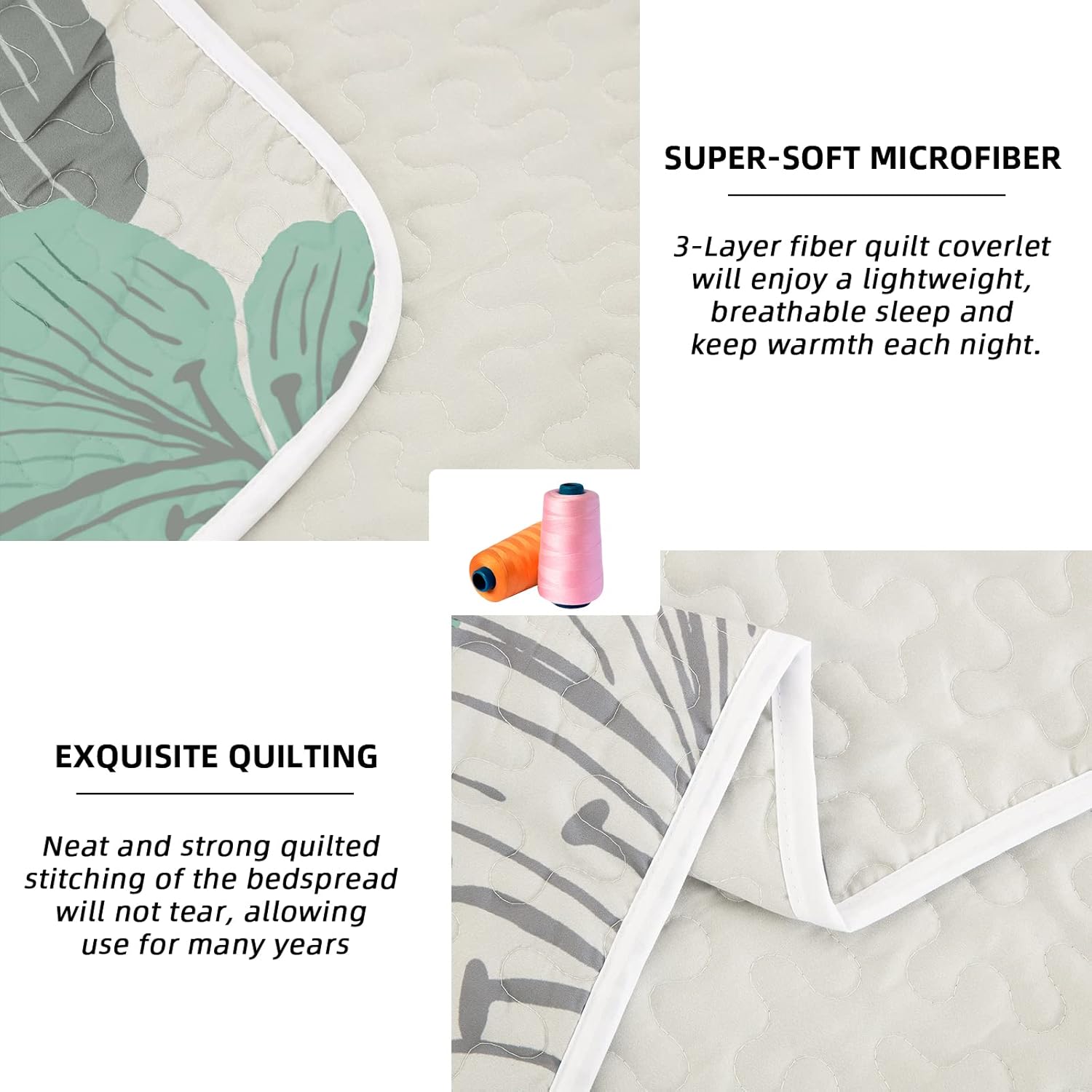Radiant Quilted Coverlet and Pillowcases Set: Envelop Your Bed in Elegance - Queen size โ image 4
