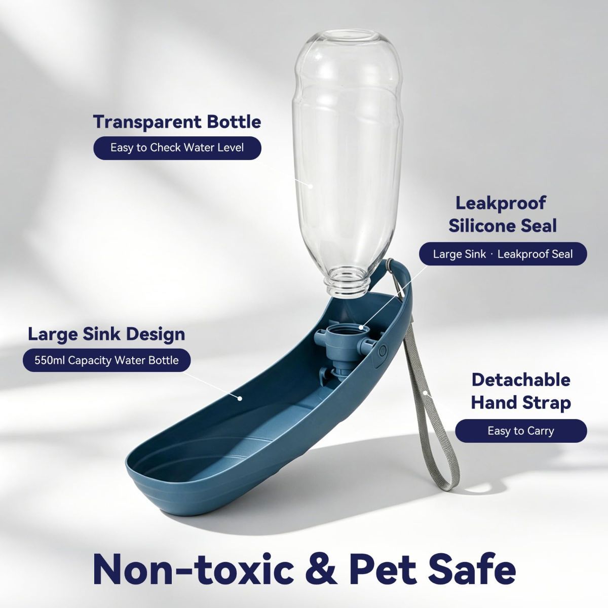 Portable Dog Water Bottle Large Dog Water Bottle Leak Proof Pet Water Bottle — image 3