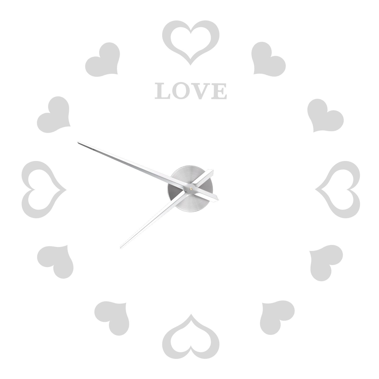 Innovative DIY Wall Clock Acrylic Mirror Surface Wall Sticker Clock for Home DecorationSilver β image 6