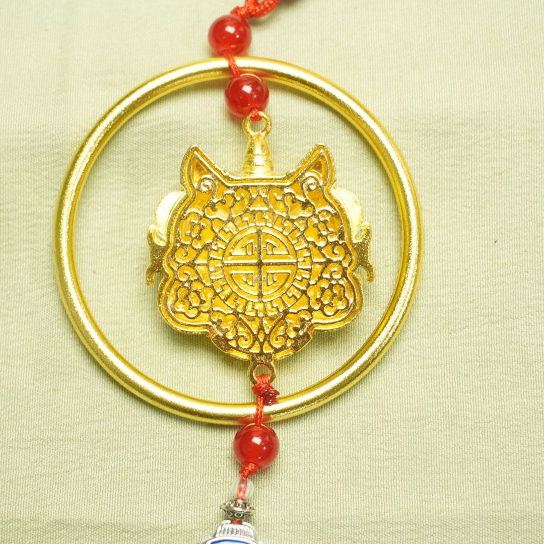 Alloy Car Pendant Chinese Style Lion Ornament [diandian guanyin] car ornaments — image 3