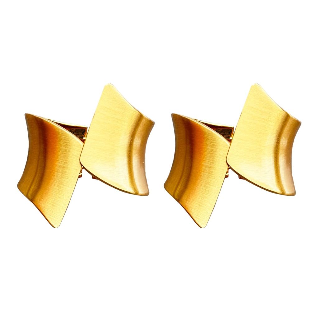 2 Pack Decorative Gold Metal Curtain Tie Backs Window Drapery Wire Drawing Spring Clip Holdbacks for Home Office — image 4