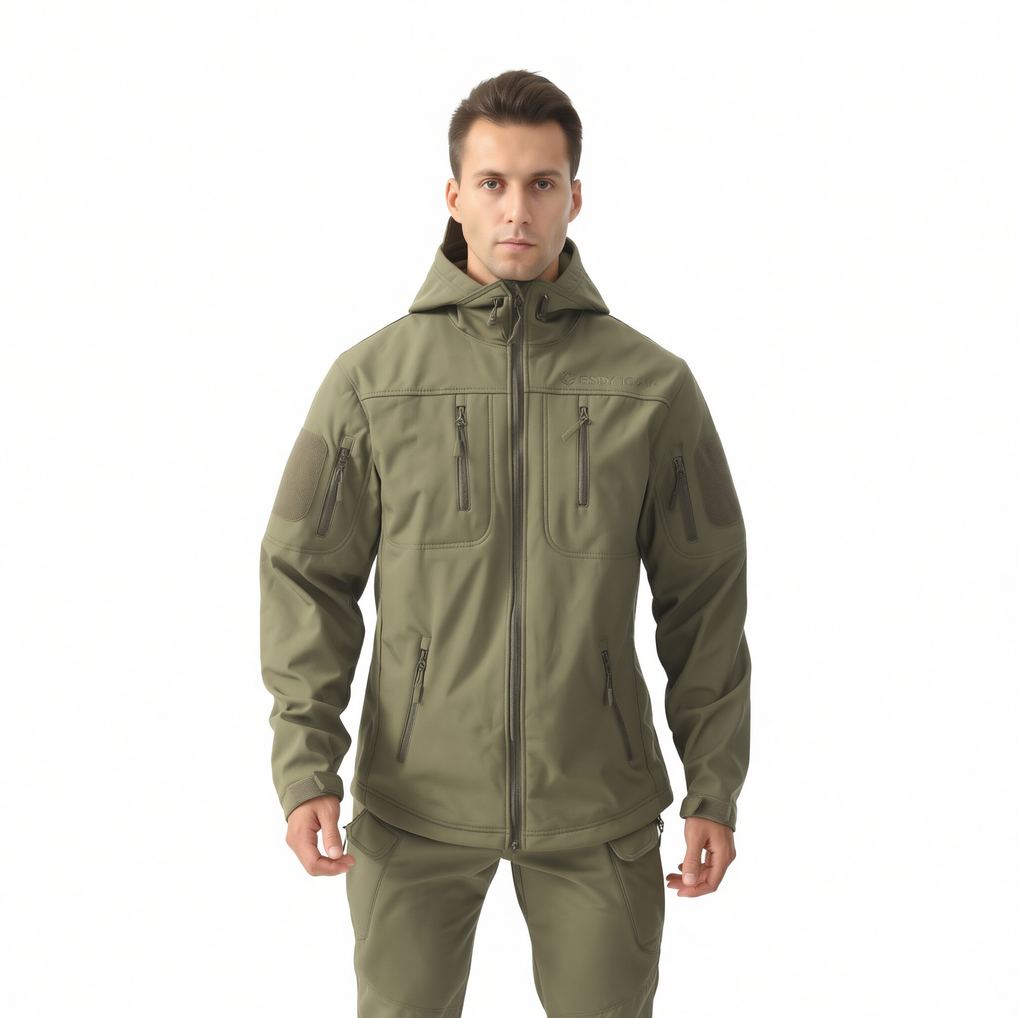 ESDY Men Soft Shell Windproof Jacket Outdoor Cc camouflage โ image 2