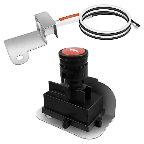 Grill Ignition Kit With Push Button Igniter Electrode Plug And Play for Q320 2008 and Q3200 2014 Gas Grills Black