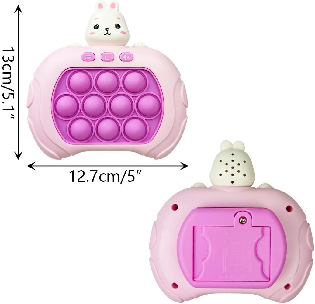 Easter Bunny Pop Quick Push Game, Handheld Light up Bubble Game Toy for Kids Boys Girls Teens Easter Basket Stuffers Gifts โ image 4