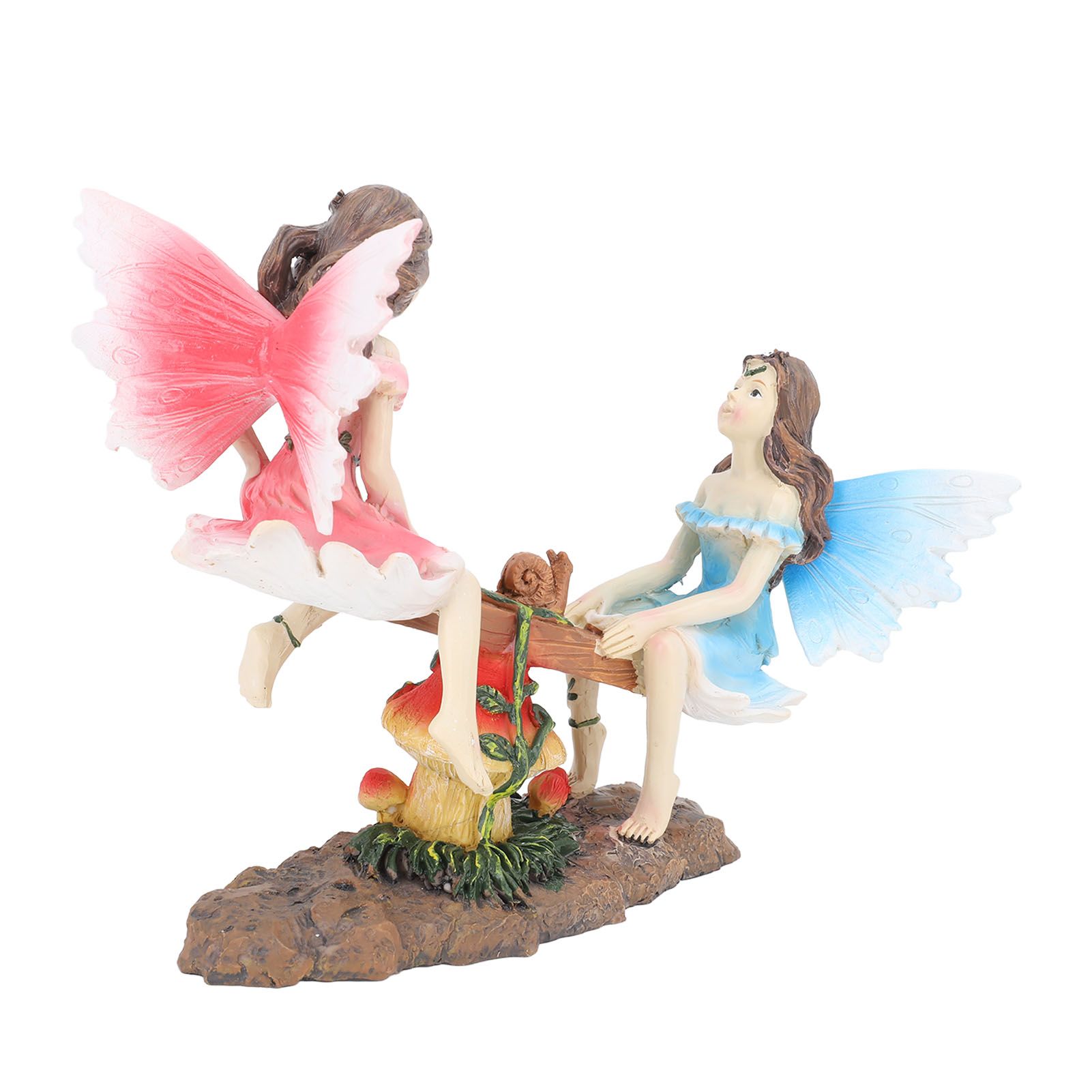 Fairy Statue Ornament Seesaw Figure Resin Realistic Figurine Decoration for Garden Home Living Room Office — image 5