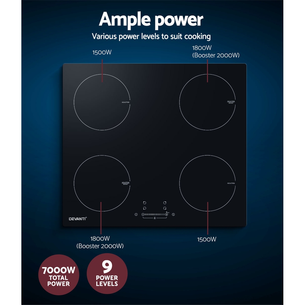 Devanti Induction Cooktop 60cm Electric Cooker โ image 5