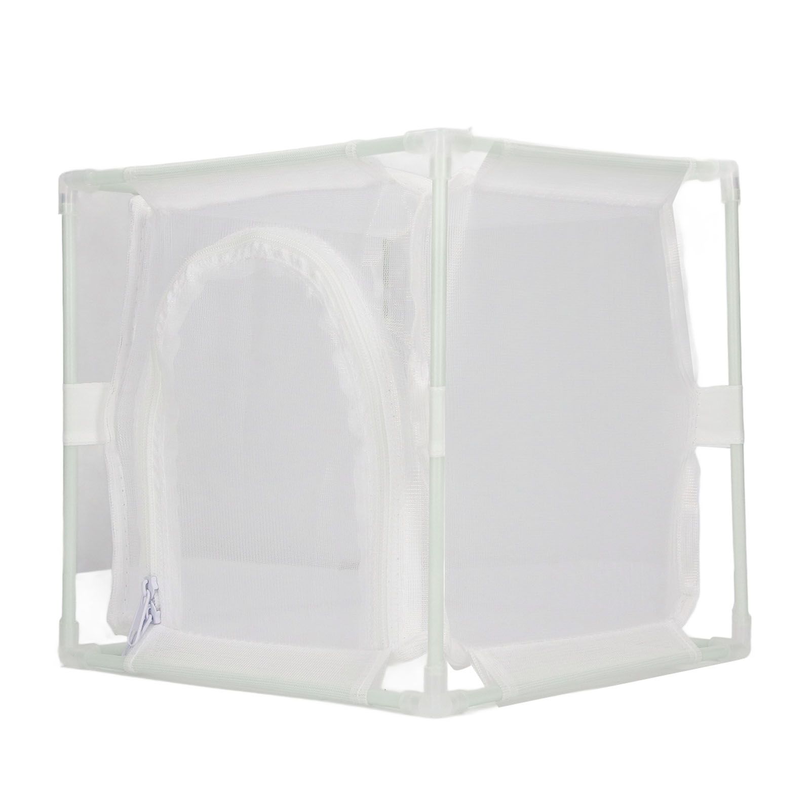 Insect Observation Cage PVC Mesh White Reusable Butterfly Habitat Breeding Incubator Box Reversed U Shaped