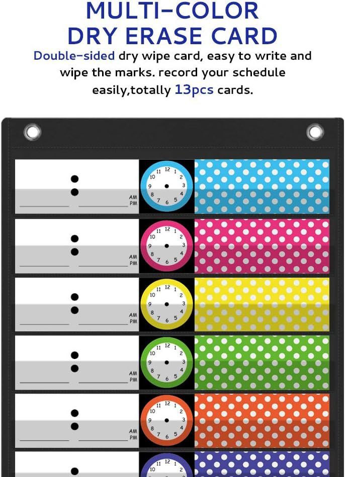 Daily Schedule and Word Study Pocket Chart with Reversible Cards Teaching Scheduling Pocket Charts for Class Daily Schedule โ image 2