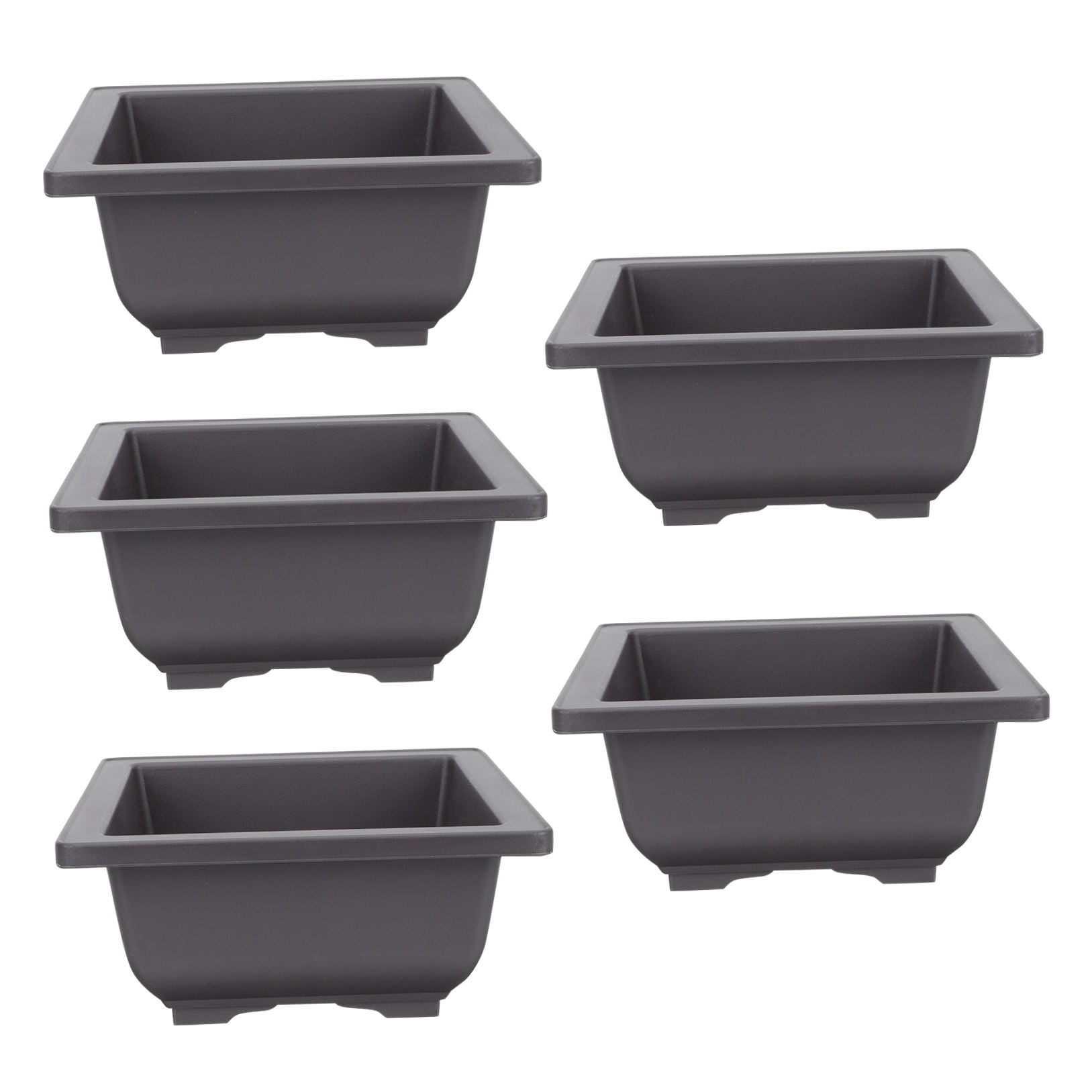 5Pcs Square Flowerpots for Study Room and Office in Black 17x17cm โ image 5