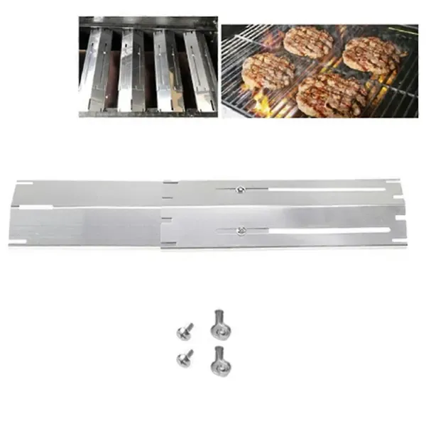 Adjustable BBQ Gas Grill Heat Plates Stainless Steel Replacement Set for Most Grills Outdoor Cooking Accessories Kit — image 4
