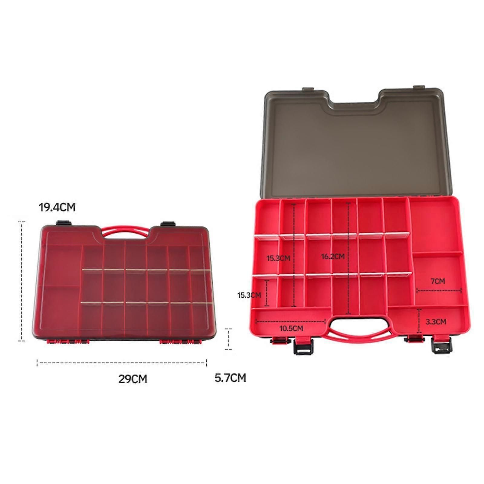 Fishing Tackle Box Organizer with Removable Dividers,44 Grids,Fishing - Red — image 2