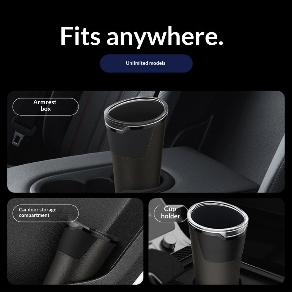 Leakproof Car Trash Can,Mini Car Trash Bin for SUV and Truck,Small Removable Liner Cars Garbage Can,Waterproof Automotive TrashCan for — image 4