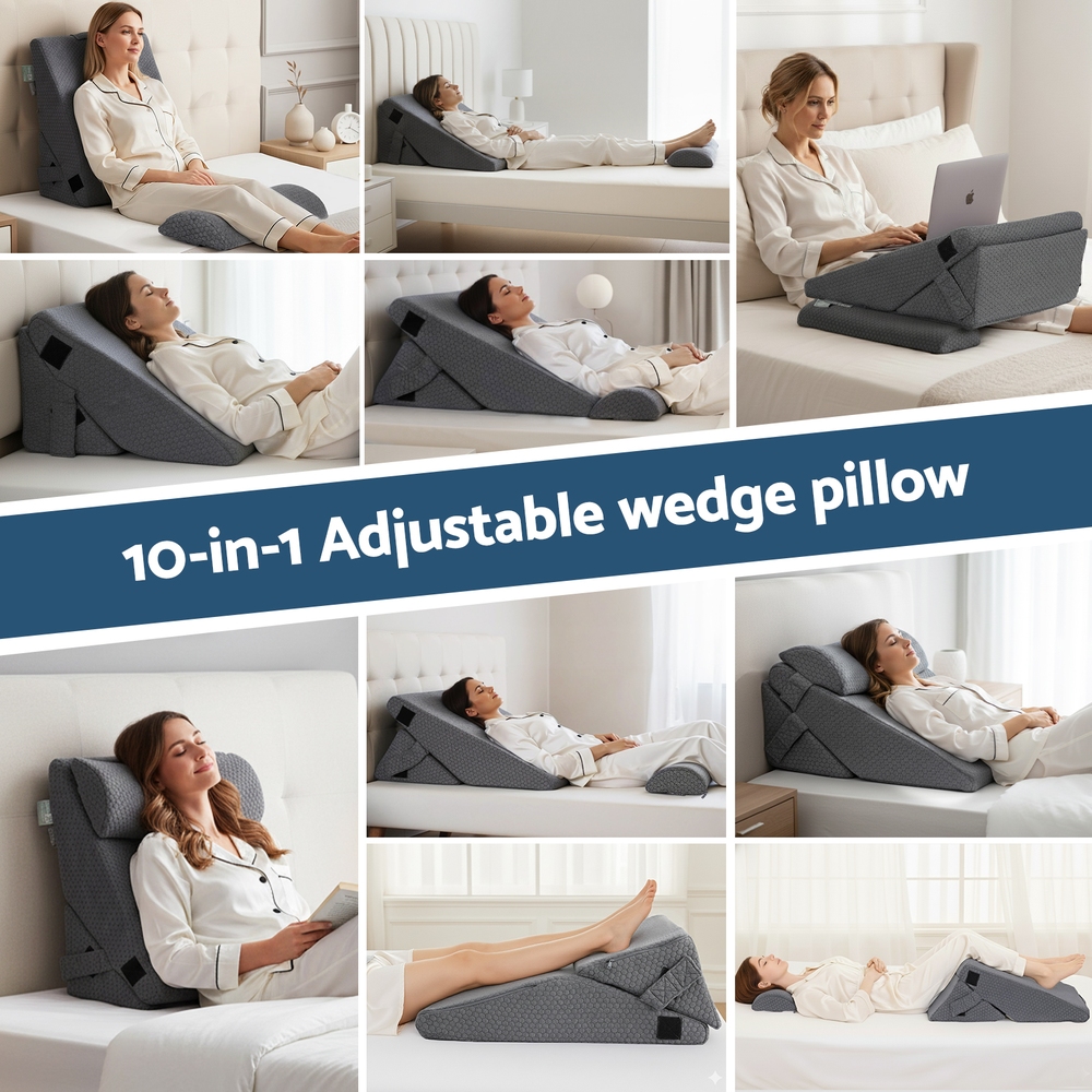 Giselle Bedding Adjustable Wedge Pillow Grey โ image 5