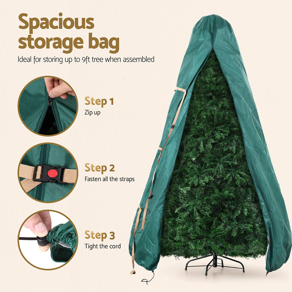 Jingle Jollys Christmas Tree Storage Bag Fits Up to 9ft Tree Xmas Bag Green โ image 4