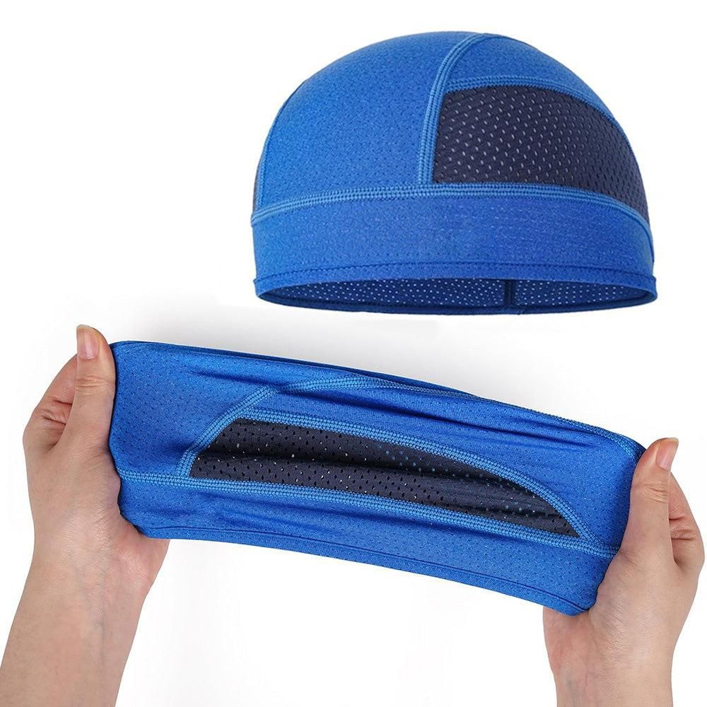 Skull Cap Helmet Liner - Cycling & Motorcycle Cap for Under Helmet Use Navy Blue — image 5