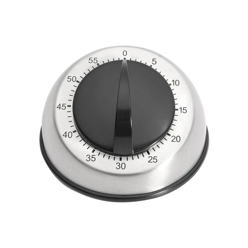 Wind Up Kitchen Timer, Stainless Steel 60-Minutes Mini Cook's Timer, Lightweight Cooking and Baking Portable Countdown Countertop Alarm — image 2