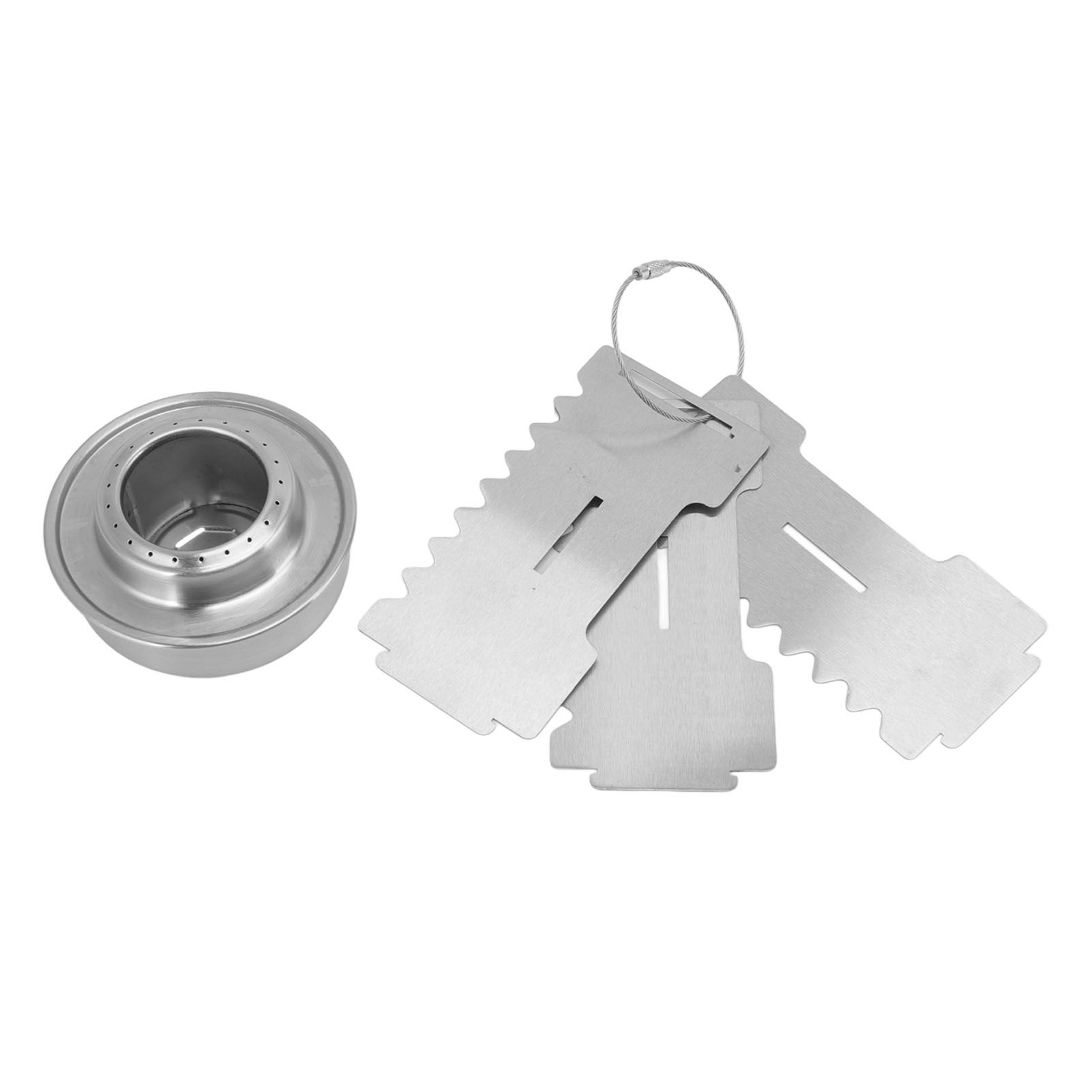 Outdoor Portable Camping Stove Stainless Steel Mini Backpacking Stove for Camping Hiking Backpacking BBQ B โ image 2