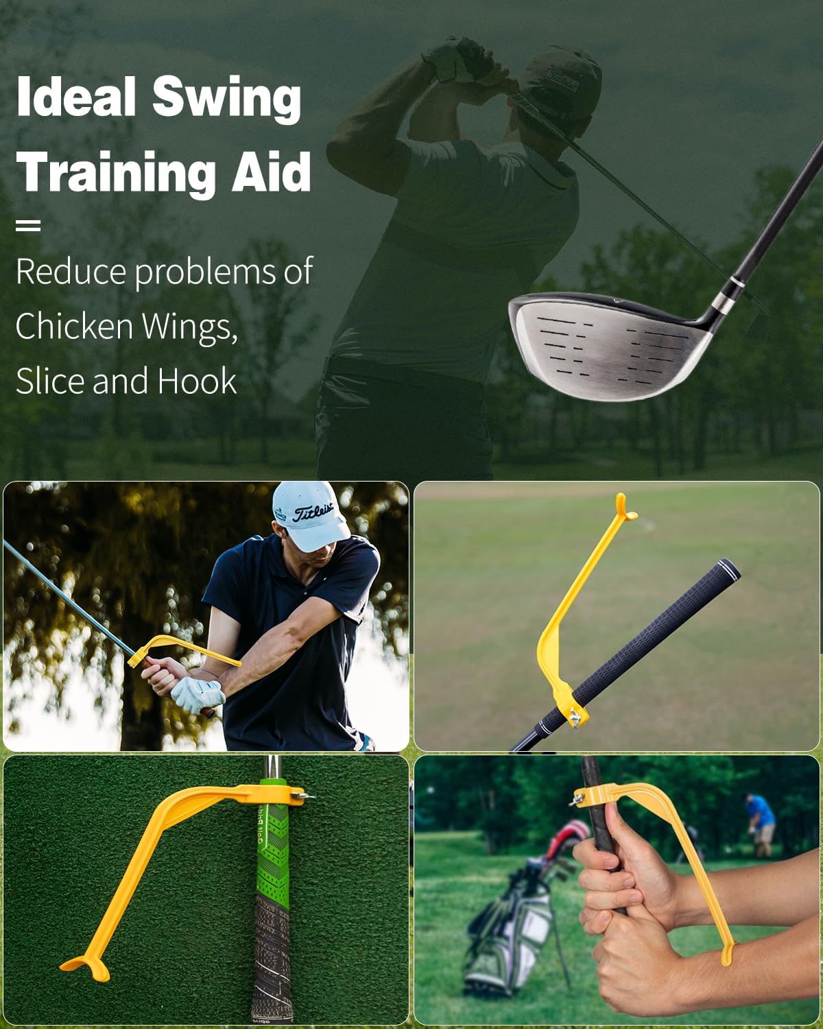 Golf Wrist Trainer Yellow 1 Pack Swing Correction Tool for Beginners Arm Elbow Position Training Accessory — image 2