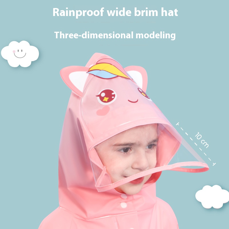 Blue astronaut Kids Waterproof Raincoat with Expandable Backpack Slot Hooded Rain Jacket for Boys & Girls School & Outdoor(size:XL) โ image 2