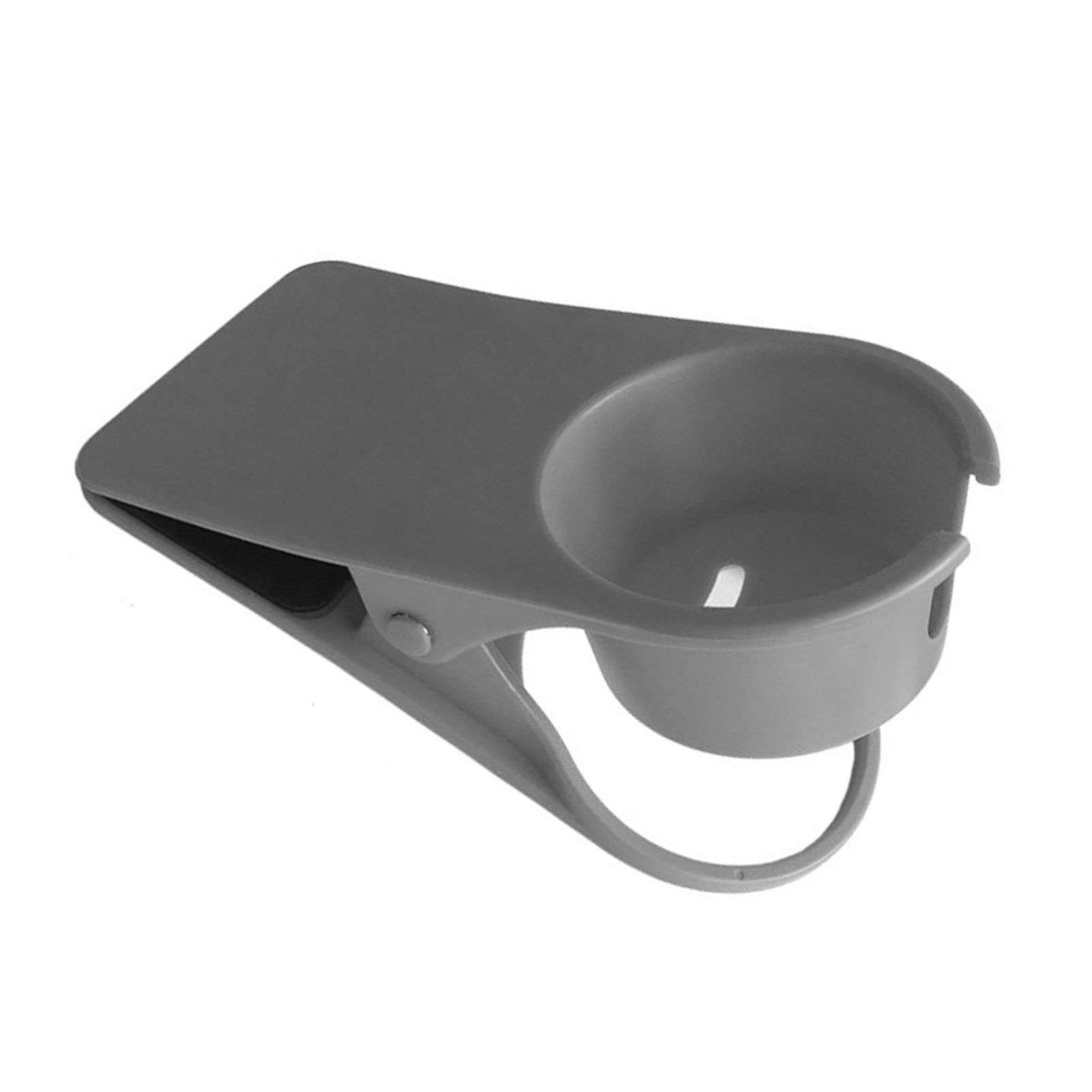 Desk Cup Holder Clip Space Saving Large Multifunctional Table Clamp Mug Stand for Beverage Bottle Gray — image 3