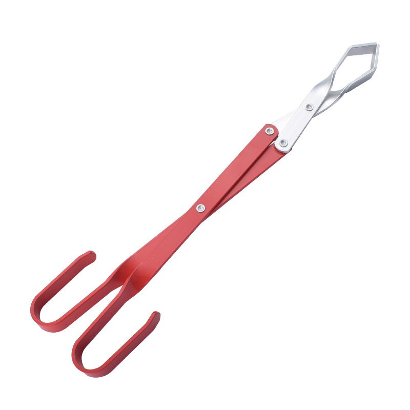 Charcoal Clip Small Long Bbq Tongs with Wood Handle, Metal Barbecue Clip for Grilling and Outdoor Camping Bonfire Accessories — image 5