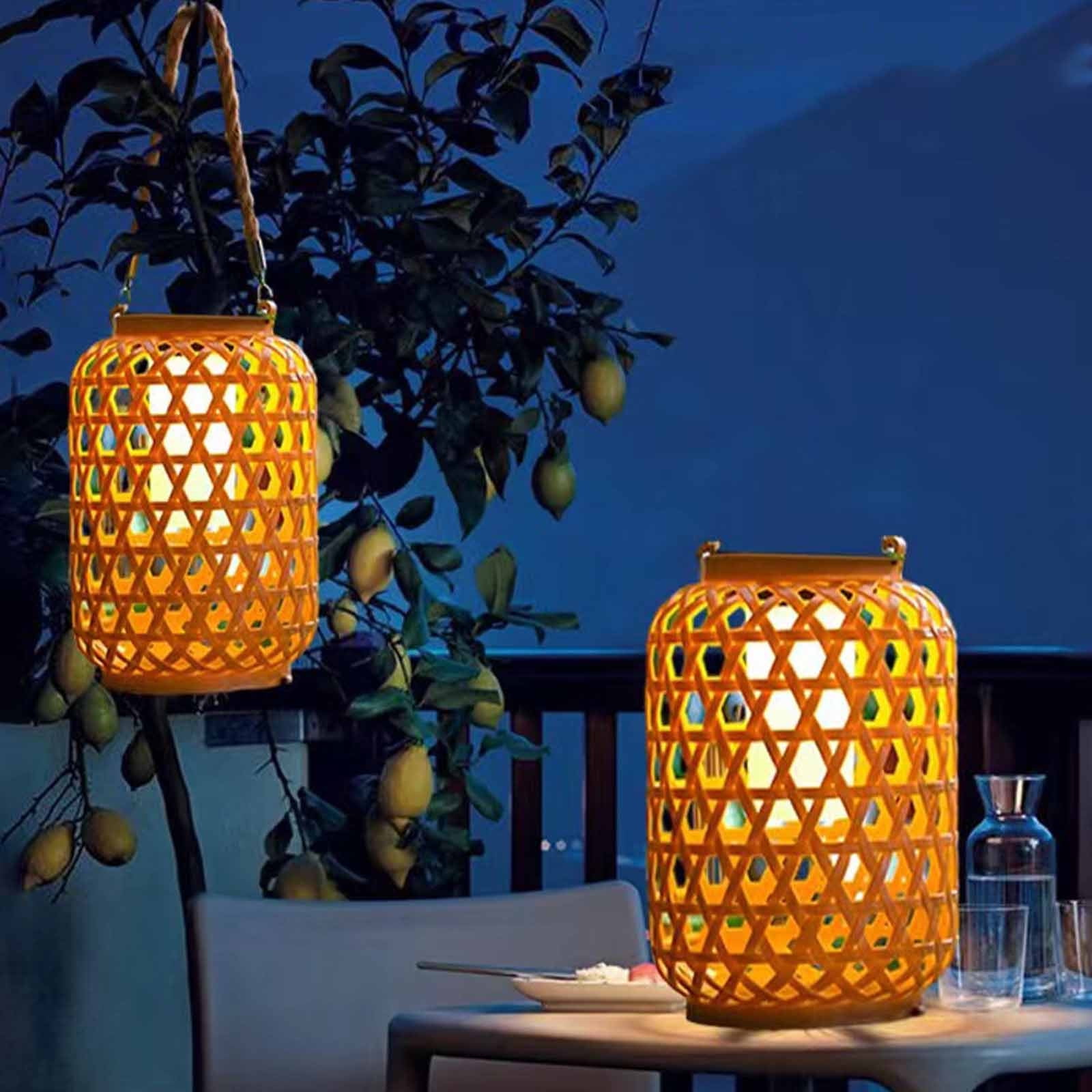 Solar Lanterns Outdoor Hanging Lantern Lights, Hollowed-Out Metal Decor Lantern, LED Decorative Garden Light - Delicate Garden Decoration For Patio(1pack) â image 2