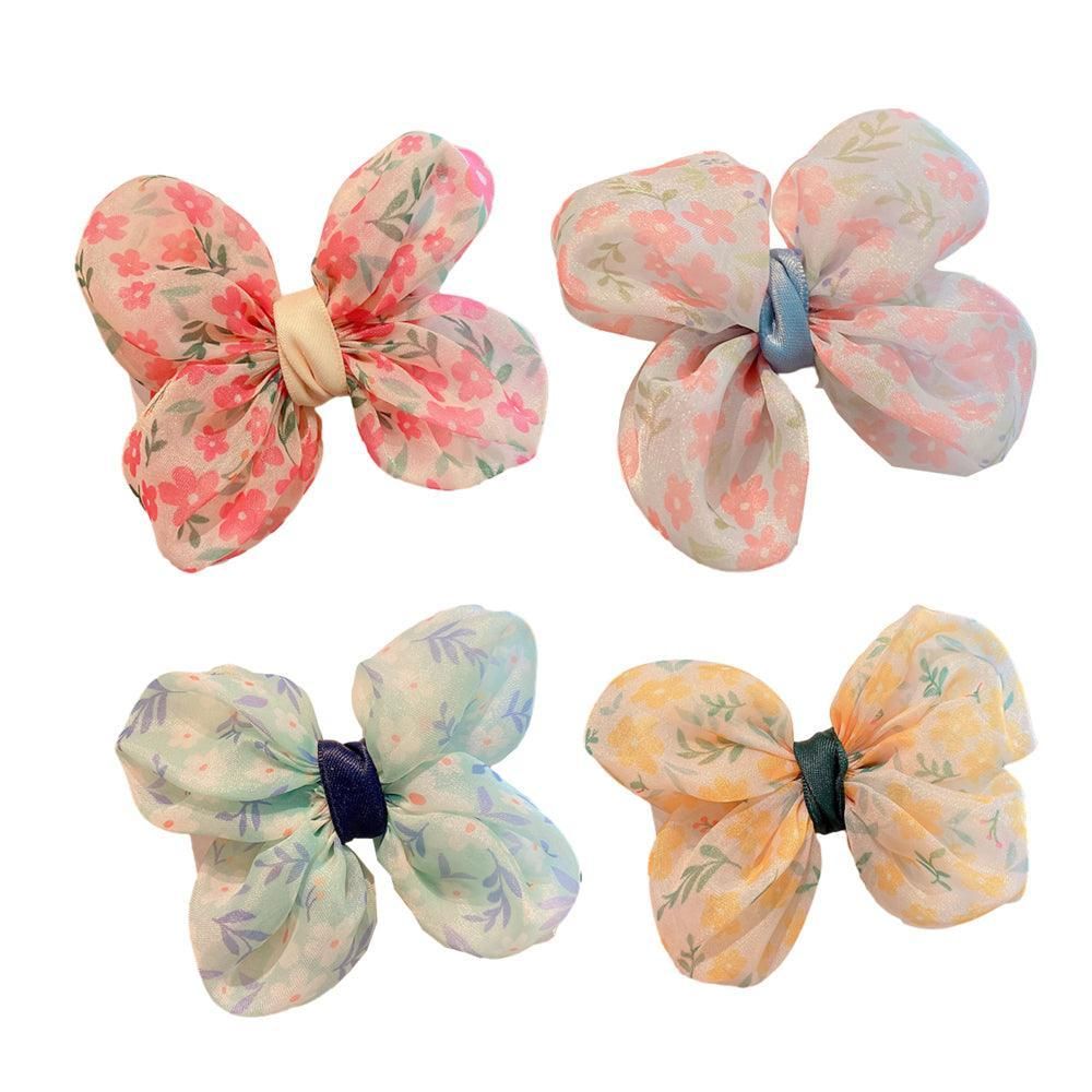 Cute Bow School Hairclips Mesh Yarn Hair Accessories Bow Girl Party Gift - Cyan โ image 3