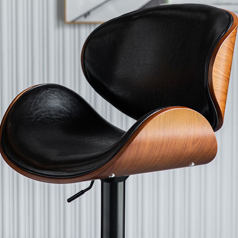 SERENITà European Black Modern Bar Stools Swivel Bar Stool Chair Counter Height Barstool with 360 Degree Swivel Seat — image 3