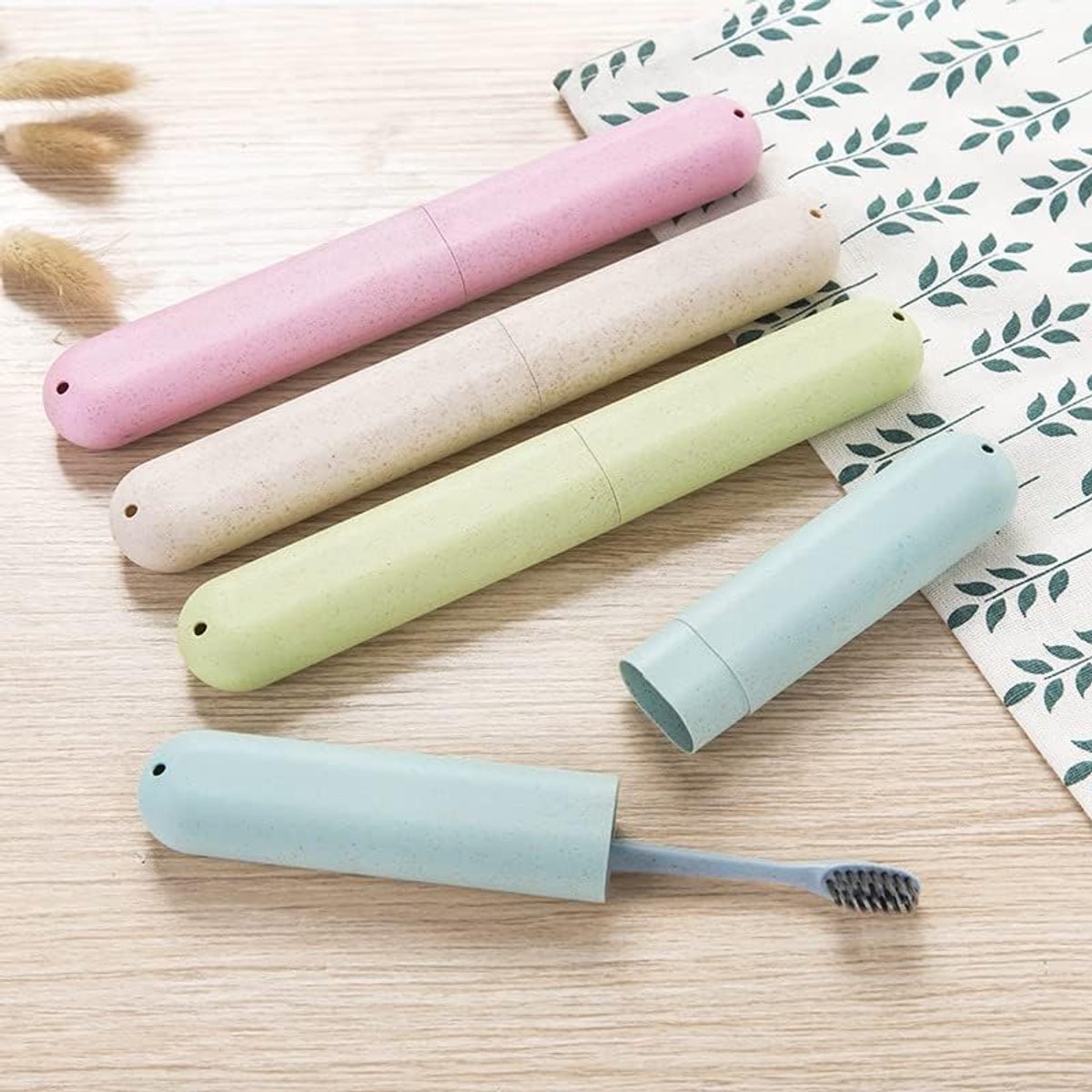 4 pieces - Toothbrush Case - Portable Toothbrush Box - Travel Toothbrush Bag - Toothbrushes Toothbrush Box - for travel, camping, school - blue, green, pink — image 6