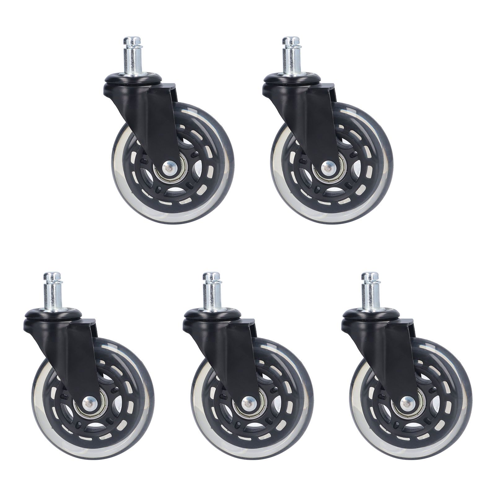 5 Pcs Chair Rotate Wheel 3in 360 Degree Noise Free Scratch Resistant Straight Chair Caster for Office โ image 6