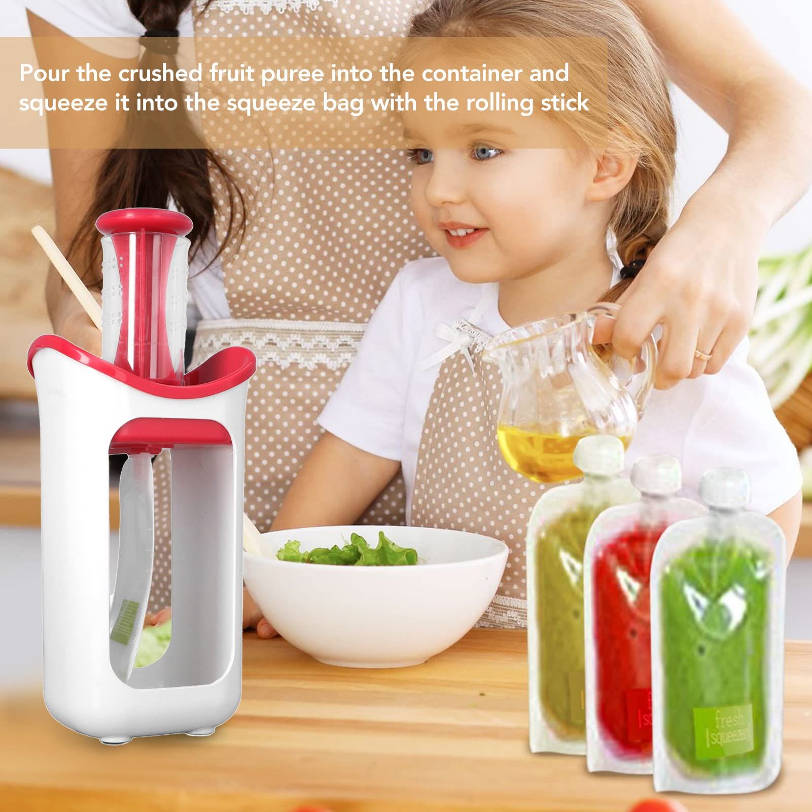 Reusable Baby Food Pouch Filler, Pouch Filling Station for semi Solid Food for Babies and Toddlers, Homemade Baby โ image 4