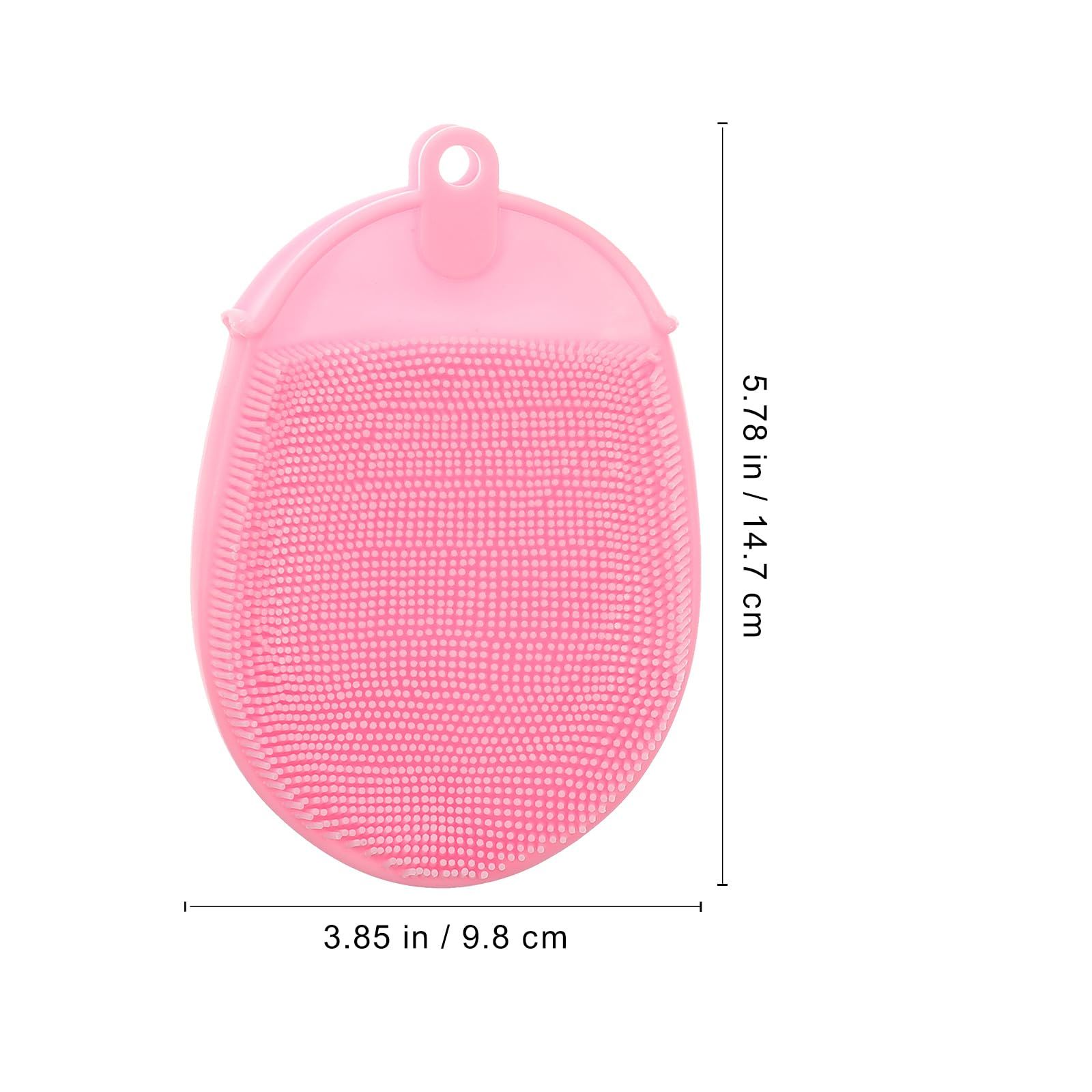 Silicone Bath Brush Silicone Shower Glove Face Scrub Brush Silicone Loofah Brush Silicone Body 3pcs Color Random — image 4