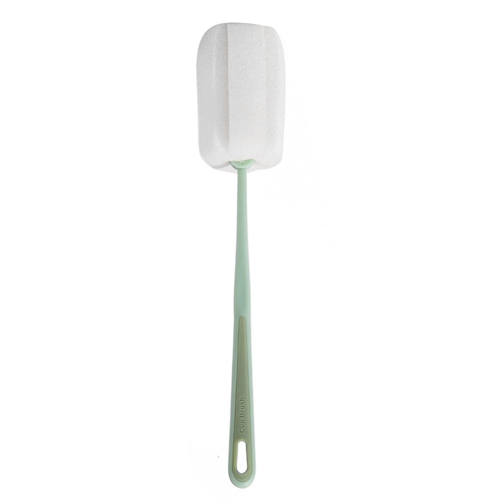 Long Handle Sponge Bottle Brush 360° Cleaning Elastic Flexible Hanging Hole Design Soft Sponge Bottle Cleaning BrushGreen — image 2