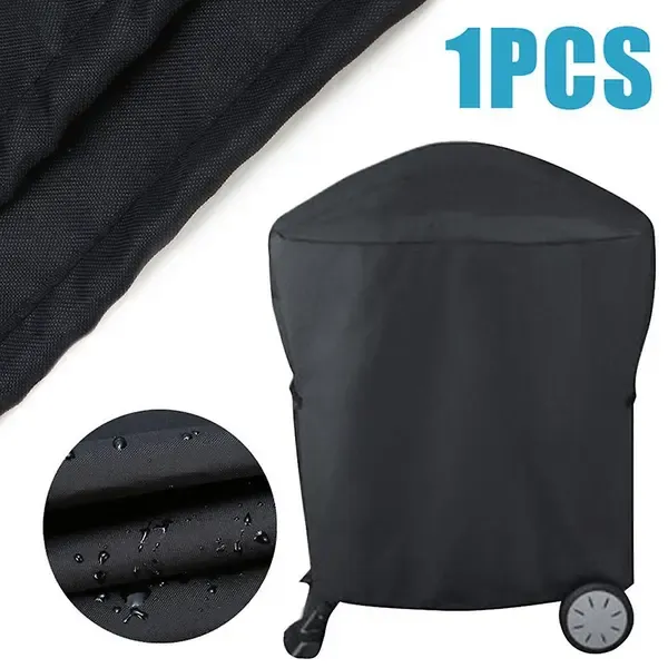 420D Waterproof Grill Cover Oxford Fabric for Weber Q1000 Q2000 Series Outdoor BBQ Protection Black 54 × 76 × 69 cm — image 3