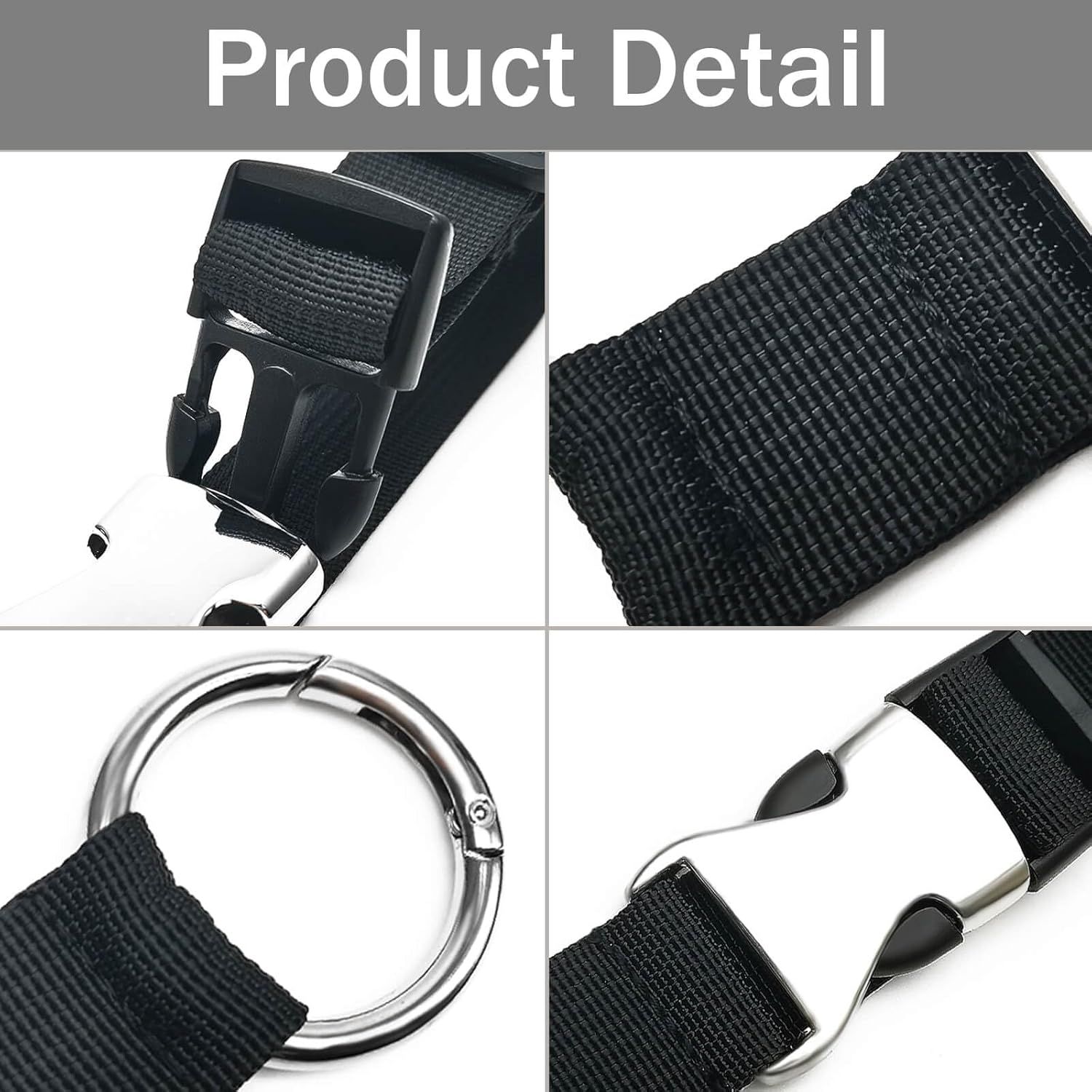Add a Bag Luggage Straps Jacket Gripper Luggage Straps Baggage Suitcase for Travel Belt Luggage with Buckle Adjustable Luggage Accessories(Black) — image 3