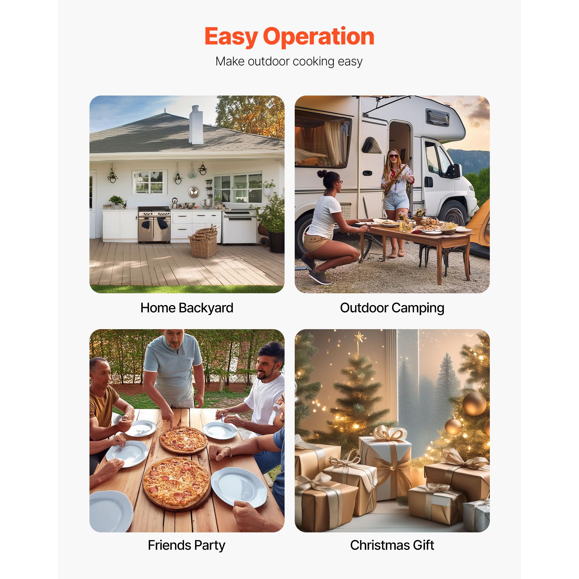 Pizza Oven Outdoor, 12" Pellet Pizza Oven, Portable Pizza-Stove with Built-in Thermometer, Wood Fired Stainless Steel Pizza-Maker, for Backyard, Camping — image 6