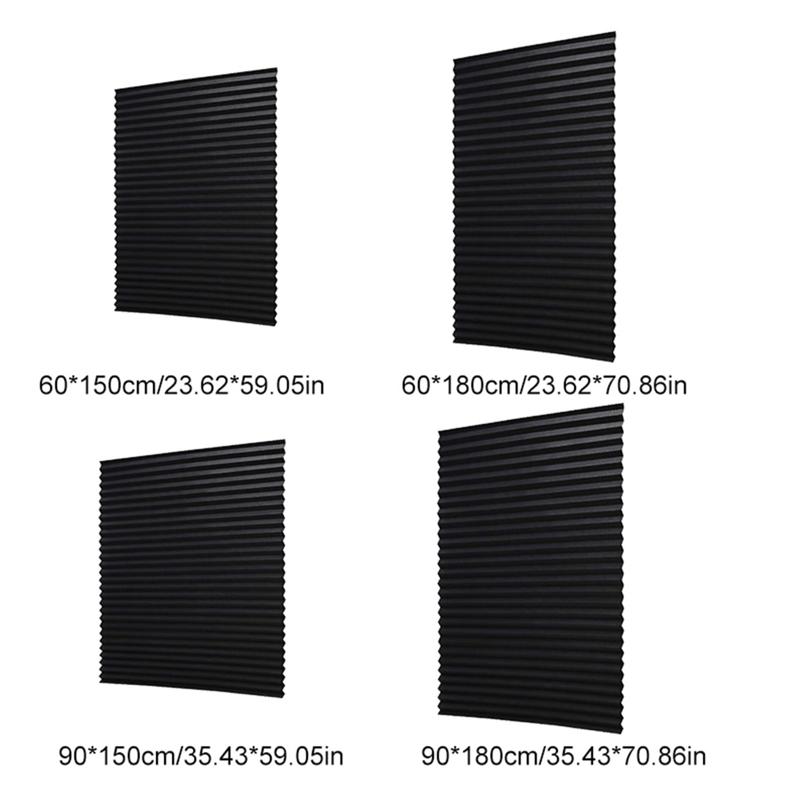 Window Blinds Cordless Blackout, No Drill Cut to Size Clip On Stick On Self Adhesive Temporary Blinds Pleated Paper Blinds Fits Blinds Window Roller for — image 3