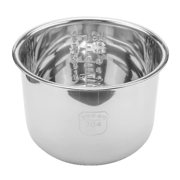 Stainless Steel Pressure Cooker Inner Pot 6L Compatible with Rice Cooker