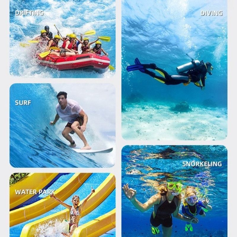 2 PCS Floating Airbag Phone Waterproof Pouch, IPX8 Touch Screen, Phone Case for Drifting and Outdoor Sports - White — image 6
