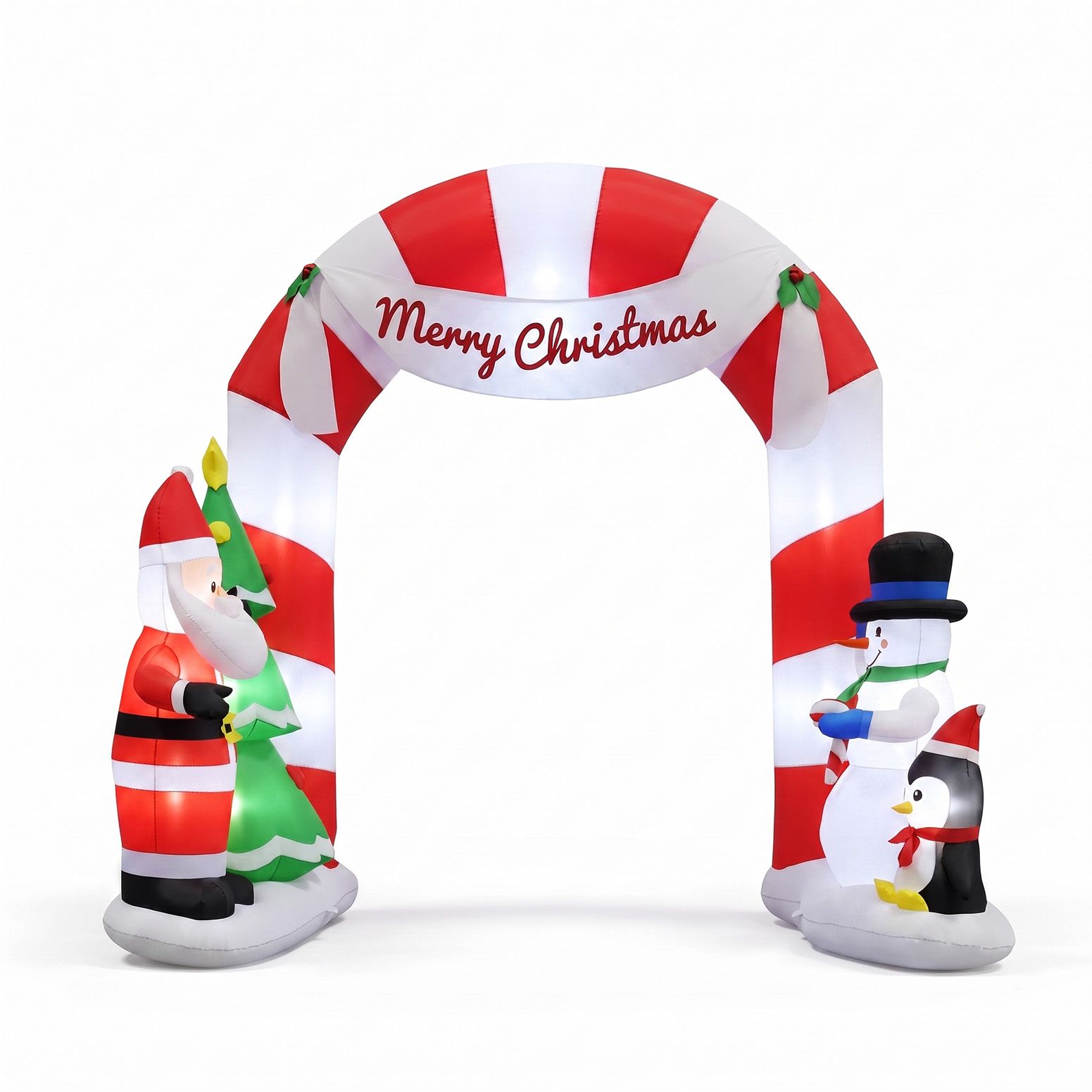Jingle Jollys Christmas Inflatable Archwary Santa 3M Illuminated Decorations โ image 3